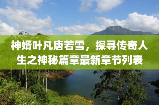 神婿葉凡唐若雪，探尋傳奇人生之神秘篇章最新章節(jié)列表