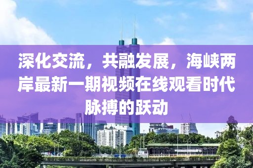 深化交流，共融發(fā)展，海峽兩岸最新一期視頻在線觀看時(shí)代脈搏的躍動