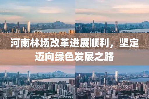 河南林場(chǎng)改革進(jìn)展順利，堅(jiān)定邁向綠色發(fā)展之路