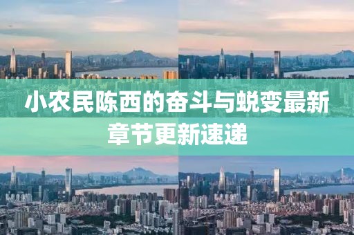 小農(nóng)民陳西的奮斗與蛻變最新章節(jié)更新速遞