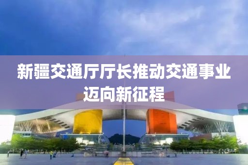 新疆交通廳廳長(zhǎng)推動(dòng)交通事業(yè)邁向新征程