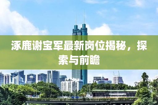 涿鹿謝寶軍最新崗位揭秘，探索與前瞻