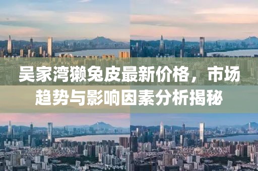 吳家灣獺兔皮最新價(jià)格，市場(chǎng)趨勢(shì)與影響因素分析揭秘