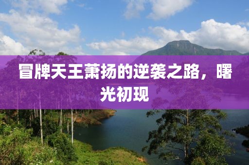 冒牌天王蕭揚的逆襲之路，曙光初現(xiàn)