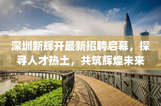 深圳新輝開最新招聘啟幕，探尋人才熱土，共筑輝煌未來(lái)