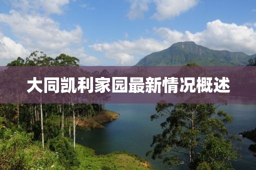 大同凱利家園最新情況概述