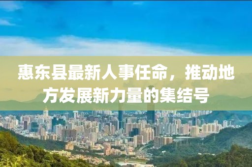 惠東縣最新人事任命，推動(dòng)地方發(fā)展新力量的集結(jié)號(hào)