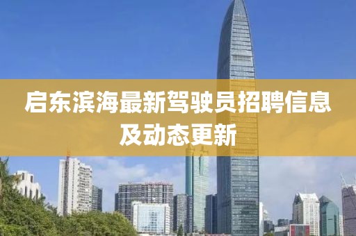 啟東濱海最新駕駛員招聘信息及動態(tài)更新