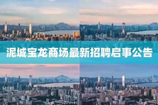 泥城寶龍商場(chǎng)最新招聘啟事公告