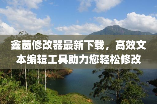 鑫茵修改器最新下載，高效文本編輯工具助力您輕松修改