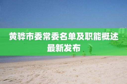 黃驊市委常委名單及職能概述最新發(fā)布