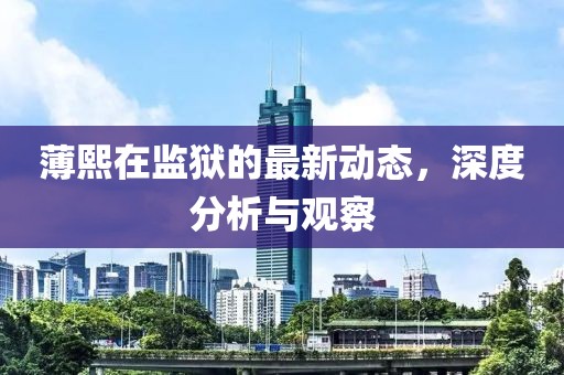 薄熙在監(jiān)獄的最新動(dòng)態(tài)，深度分析與觀察