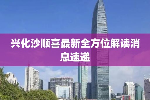 興化沙順喜最新全方位解讀消息速遞