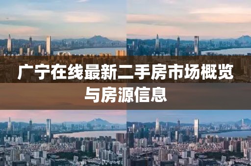 廣寧在線最新二手房市場概覽與房源信息