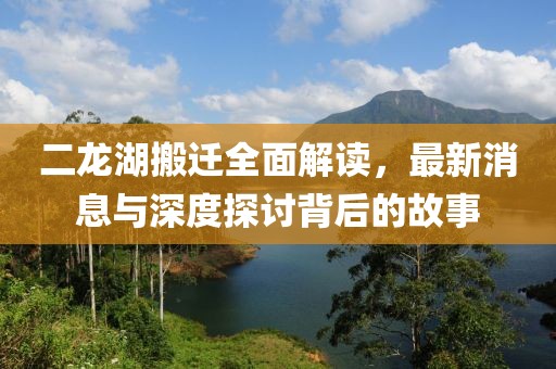 二龍湖搬遷全面解讀，最新消息與深度探討背后的故事