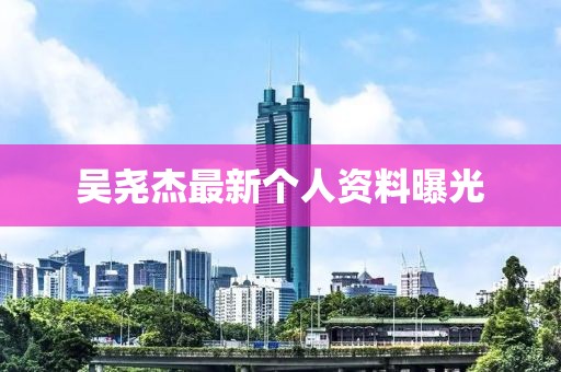 吳堯杰最新個(gè)人資料曝光