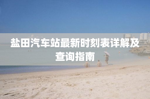 鹽田汽車(chē)站最新時(shí)刻表詳解及查詢(xún)指南