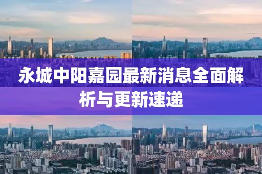 永城中陽嘉園最新消息全面解析與更新速遞