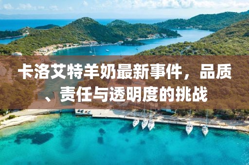 卡洛艾特羊奶最新事件，品質(zhì)、責(zé)任與透明度的挑戰(zhàn)